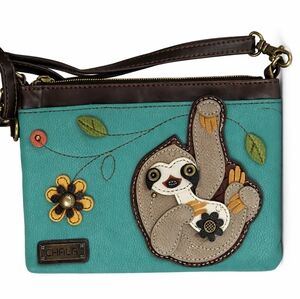 Chala Sloth Crossbody Vegan Leather Adjustable Strap